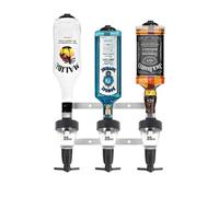 Chabrias Ltd Traditional 35Ml 3 Bottle Optics For Spirits - Uk Made, Bar Bottle Optics, Shots Measure, Wall Bracket