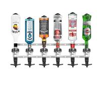 Chabrias Ltd Traditional 35Ml 6 Bottle Optics For Spirits - Uk Made, Bar Bottle Optics, Shots Measure, Wall Bracket