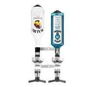 Chabrias Ltd Traditional Chrome 25Ml 2 Bottle Optics For Spirits - Uk Made, Bar Bottle Optics, Shots Measure, Wall Bracket