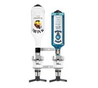 Chabrias Ltd Traditional Chrome 50Ml 2 Bottle Optics For Spirits - Uk Made, Bar Bottle Optics, Shots Measure, Wall Bracket