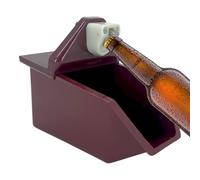 Chabrias Ltd Under Counter Bottle Opener & Cork Cap Catcher Heavy-Duty, Space-Saving Design, UK Made from Plastic, Includes All Fastenings for Easy Installation in Bars or Kitchens