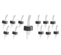 Chabrias Ltd Whiskey Gate Spirit Pourers - 12 Pack Clear with Collar | Premium Pour Spouts for Home and Professional Use | Ideal for Restaurants, Bars, Clubs, and Cafes