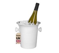 Chabrias Ltd White 3.5 Litre Wine Bucket Champagne, Beer, Wine Cooler, Bar Accessories, Ice Buckets For Parties, Party, Home Bar Accessories, Bottle Cooler Chiller UK Made