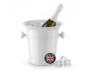 Chabrias Ltd White 3.5 Litre Wine Bucket Champagne, Beer, Wine Cooler, Bar Accessories, Ice Buckets For Parties, Party, Home Bar Accessories, Bottle Cooler Chiller UK Made
