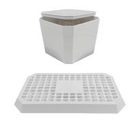 Chabrias Ltd White Uni Bar Rectangular Plastic Drip Tray & Ice Bucket Essential For Nightclub Pub Restaurant Made in England