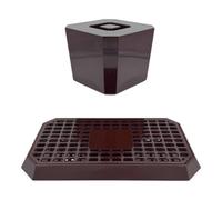 Chabrias Ltd's Brown Uni Bar Plastic Drip Tray & Octagonal Ice Bucket