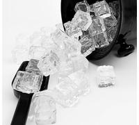 Chabrias Photography Prop Fake Ice Cubes - Set of 60 Clear Acrylic Faux Ice Cubes for Stunning Picture Enhancements, Image Prop, Events, Corporate Events, Weddings, Photo Shoots, Party Decorations