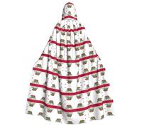 CHAbu California State Flag Adult Hooded Cape Long Unisex Cloak Vampire Witch Role-Playing Costume Parties Stage 150cm