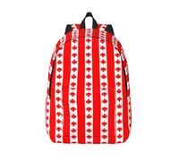 CHAbu Canadian Flag Canvas Backpack Book Bag Large Capacity Classic Fashion College Work Travel