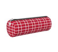 CHAbu Danish Flag Leather Pencil Case Stationery Storage Bag Cosmetic School Work Office