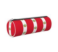 CHAbu Flag of Peru Leather Pencil Case Stationery Storage Bag Cosmetic School Work Office
