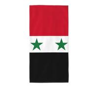 CHAbu Flag Of The Syrian Arab Republic Printed Long Towel Quick Drying High Water Absorption Fluffy Soft Portable Swim Travel Gym