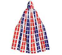 CHAbu French Flag Adult Hooded Cloak Unisex Robe Cape Vampire Witch Parties Stage Cosplay Carnival Costumes