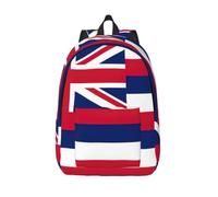 CHAbu Hawaii Flag Canvas Backpack Book Bag Large Capacity Classic Fashion College Work Travel