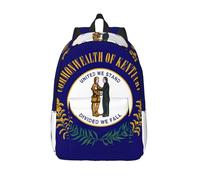 CHAbu Kentucky State Flag Canvas Backpack Book Bag Large Capacity Classic Fashion College Work Travel