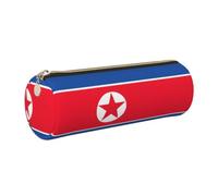 CHAbu Korean Flag Leather Pencil Case Stationery Storage Bag Cosmetic School Work Office