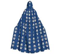 CHAbu Louisiana State Flag Adult Hooded Cape Long Unisex Cloak Vampire Witch Role-Playing Costume Parties Stage 150cm