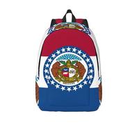 CHAbu Missouri State Flag Canvas Backpack Book Bag Large Capacity Classic Fashion College Work Travel