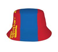 CHAbu Mongolian Flag Bucket Hat Wide Brimmed Sun Hat Fisherman Cap Foldable Summer Beach Travel Outdoor Golf Hiking Black