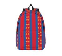 CHAbu Mongolian Flag Canvas Backpack Book Bag Large Capacity Classic Fashion College Work Travel