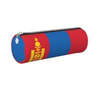 CHAbu Mongolian Flag Leather Pencil Case Stationery Storage Bag Cosmetic School Work Office