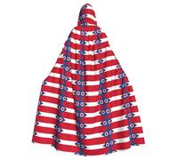 CHAbu Ohio State Flag Hooded Cloak Cosplay Costume Cape Grim Reaper Witch Vampires Devil Masquerade Party Fancy Dress
