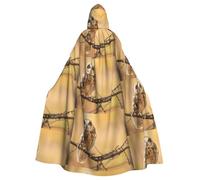 CHAbu Owl Standing On The Tree Hooded Cloak Cosplay Costume Cape Grim Reaper Witch Vampires Devil Masquerade Party Fancy Dress