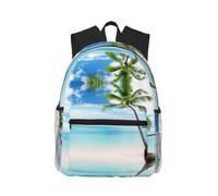 CHAbu Palm Tree Over Blue Sea Ocean Seascape Casual Backpack Daily Rucksack Lightweight Classic College Travel Outdoor