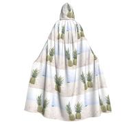 CHAbu Pineapples On The Summer Beach Hooded Cloak Cosplay Costume Cape Grim Reaper Witch Vampires Devil Masquerade Party Fancy Dress