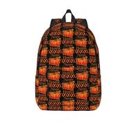 CHAbu Pumpkin Autumn Blessings Canvas Backpack Book Bag Large Capacity Classic Fashion College Work Travel