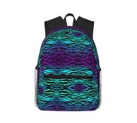 CHAbu Purple Blue Green Camouflage Zebra Stripes Casual Backpack Daily Rucksack Lightweight Classic College Travel Outdoor