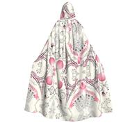 CHAbu Romantic Paris Eiffel Tower Bycicle Adult Hooded Cape Long Unisex Cloak Vampire Witch Role-Playing Costume Parties Stage 150cm