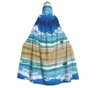 CHAbu Sandy Beach Adult Hooded Cloak Unisex Robe Cape Vampire Witch Parties Stage Cosplay Carnival Costumes