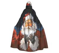 CHAbu Santa In The Snow Hooded Cloak Cosplay Costume Cape Grim Reaper Witch Vampires Devil Masquerade Party Fancy Dress