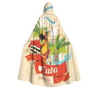 CHAbu Smiling Lady On Classic Car Palms Hooded Cloak Cosplay Costume Cape Grim Reaper Witch Vampires Devil Masquerade Party Fancy Dress