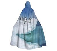 CHAbu Snow Mountain Penguin Adult Hooded Cloak Unisex Robe Cape Vampire Witch Parties Stage Cosplay Carnival Costumes