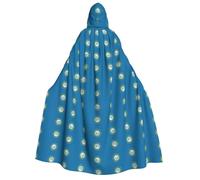 CHAbu South Dakota Flag Adult Hooded Cape Long Unisex Cloak Vampire Witch Role-Playing Costume Parties Stage 150cm