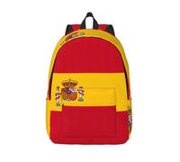 CHAbu Spanish Flag Canvas Backpack Book Bag Large Capacity Classic Fashion College Work Travel