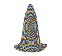 CHAbu Spiral Optical Illusion Gif Hooded Cape For Teenagers Long Robe Cloak Medieval Cosplay Party Carnival Dress Up Accessories