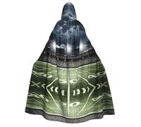 CHAbu Stadium Football Satdium Field Light Night Adult Hooded Cloak Unisex Robe Cape Vampire Witch Parties Stage Cosplay Carnival Costumes
