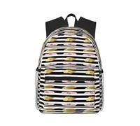 CHAbu Stripe Don'T Kill My Vibe Casual Backpack Daily Rucksack Lightweight Classic College Travel Outdoor