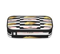CHAbu Stripe Don't Kill My Vibe Pencil Case Stationery Storage Pouch Portable School Office Travel Makeup