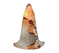 CHAbu Sunset Over The Sea With The Shell Conch Hooded Cape For Teenagers Long Robe Cloak Medieval Cosplay Party Carnival Dress Up Accessories