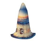CHAbu Sunset View On The Beach Shore Hooded Cape For Teenagers Long Robe Cloak Medieval Cosplay Party Carnival Dress Up Accessories