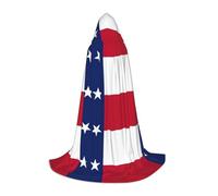 CHAbu Texas State Flag Hooded Cape For Teenagers Long Robe Cloak Medieval Cosplay Party Carnival Dress Up Accessories