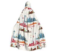 CHAbu Tourism City Hooded Cloak Cosplay Costume Cape Grim Reaper Witch Vampires Devil Masquerade Party Fancy Dress