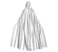 CHAbu Triangle Stripes Bohemian Pattern Hooded Cloak Cosplay Costume Cape Grim Reaper Witch Vampires Devil Masquerade Party Fancy Dress