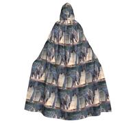 CHAbu Two Elephants Playing Hooded Cloak Cosplay Costume Cape Grim Reaper Witch Vampires Devil Masquerade Party Fancy Dress