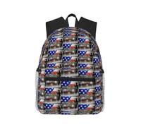 CHAbu Us Military Soldiers Patriotic Memorial Day Casual Backpack Daily Rucksack Lightweight Classic College Travel Outdoor