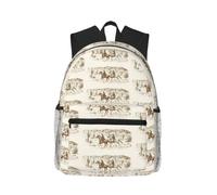 CHAbu West Desert Cactus With Cowboys Riding Horses Casual Backpack Daily Rucksack Lightweight Classic College Travel Outdoor